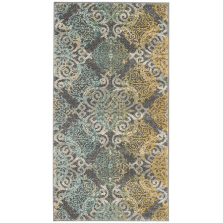 Safavieh Evoke Power Loomed Accent Area Rug, Grey and Ivory - 2 ft.-2 in. x 4 ft. EVK230D-24
